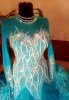 Эффектное платье St с боа страуса. Chrisanne Clover Paradise Blue