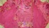 Розовое платье с разноцветной юбкой | размер 42